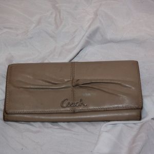 Coach Leather Tan Wallet Vintage